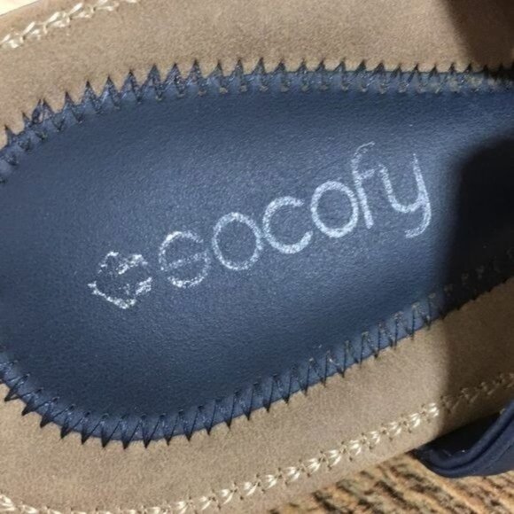 Socofy Blue‎ Strappy Braided Thong SandalsWomens 39 8 Slingback - Picture 8 of 12